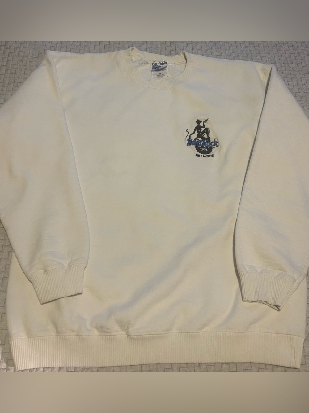 Vintage Hard Rock Café Billiards Embroidered Crewneck Sweatshirt Size Large